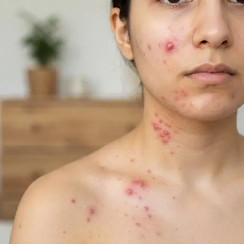جوش قرمز روی گردن و صورت 54564