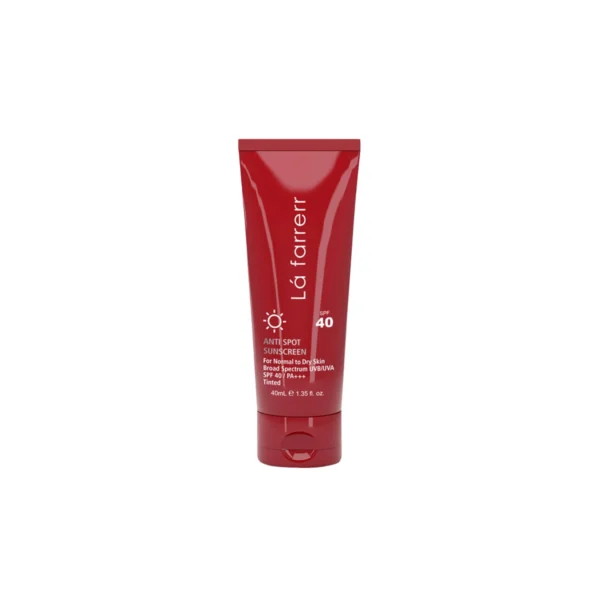 کرم ضد آفتاب رنگی لافارر SPF40 پوست خشک و معمولی بژ متوسط 40 میلی لیتر | Anti Spot Sunscreen SPF40+ For Normal To Dry Skin Lafarrerr - Image 2