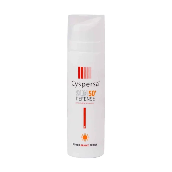 ضد آفتاب فلوئیدی سیسپرسا مدل Sun Defence SPF50  انواع پوست 50 میل | Power Bright Series Sunscreen Fluid SPF50 Cyspersa - Image 2
