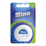 نخ دندان فوق نازک مینا با اسانس نعنا 50 متر Mina Waxed Extremely Thin Dental Floss