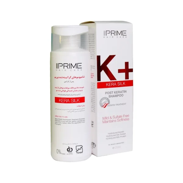 Prime-K-Kera-Silk-Post-Keratin-Shampoo21 شامپو موهای کراتینه شده +K پریم 200 میلیلیتر 084998