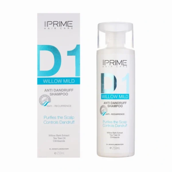 Prime-Willow-Mild-D1-Anti-Dandruff-Shampoo-00 شامپو ضدشوره ملایم D1 پریم ۲۵۰ میلیلیتر 98409498