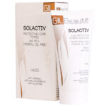 کرم ضدآفتاب فاقد چربی مینرال 50 ژیل بوته رنگی تیره