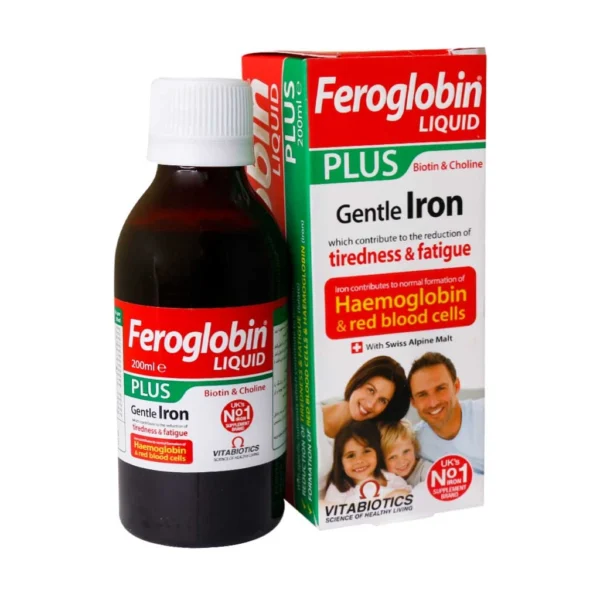 Vitabiotics-Feroglobin-Plus-Liqui شربت فروگلوبین پلاس ویتابیوتیکس 200 میلیلیتر 5064989498