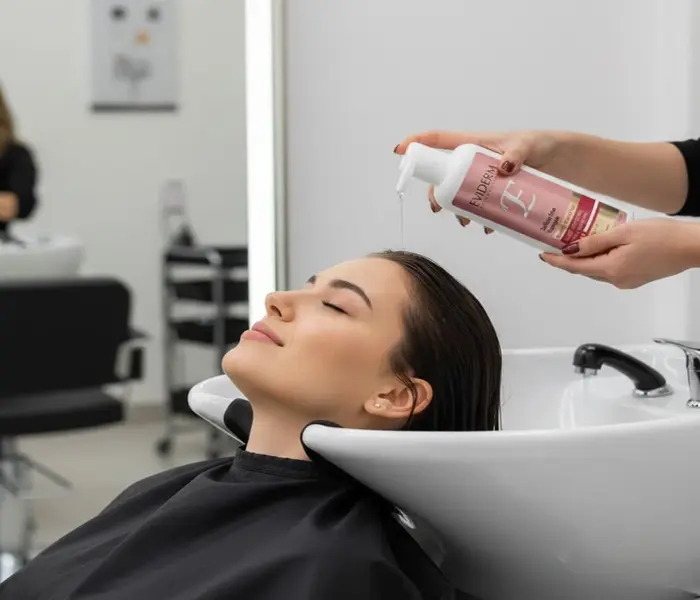 شستن مو با شامپو کراتینه 5464543