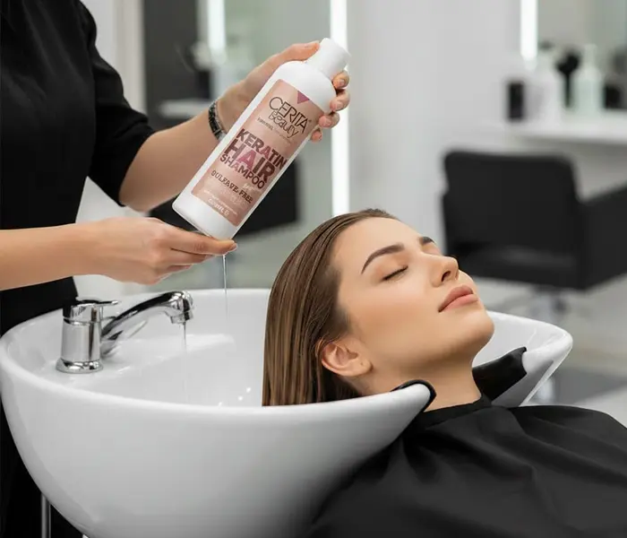 استفاده از شامپو مخصوص کراتین 5645612