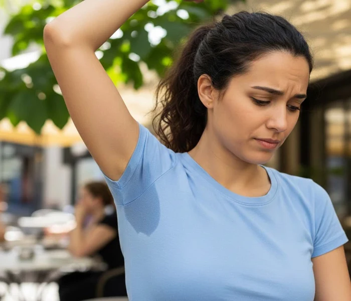 تعریق زیر بغل و خیس شدن لباس5456464650