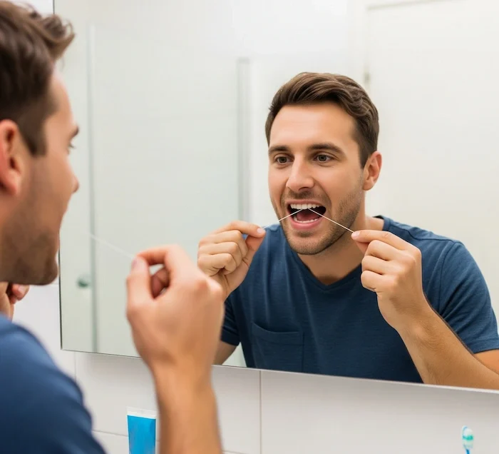 استفاده از نخ دندان قبل از خواب 5456312