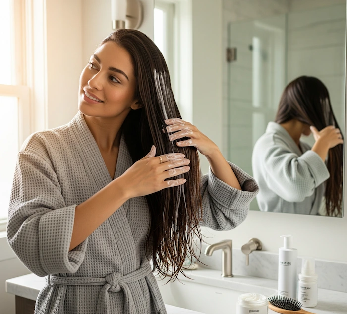 استفاده از ماسک موی بعد از حمام 464563