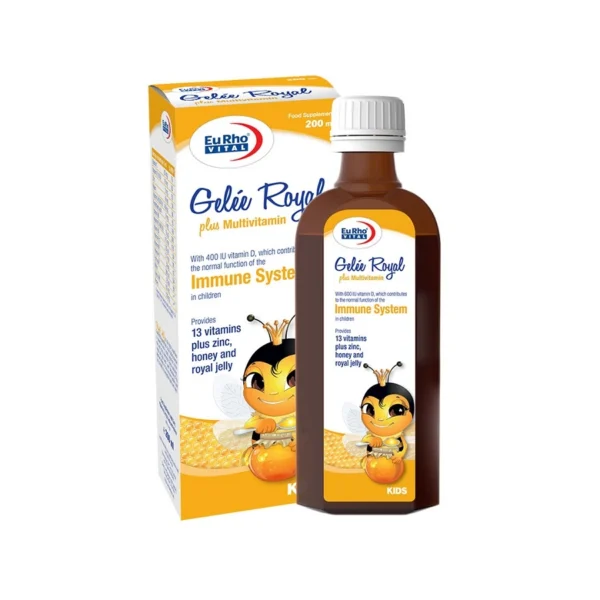 شربت ژل رویال پلاس مولتی ویتامین یوروویتال ۲۰۰ میلی‌لیتر | EuroVital Royal Jelly Plus Multivitamin Syrup 200ml - Image 1