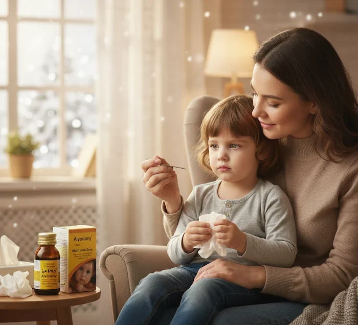 دادن شربت سرماخوردگی به کودک 564165312
