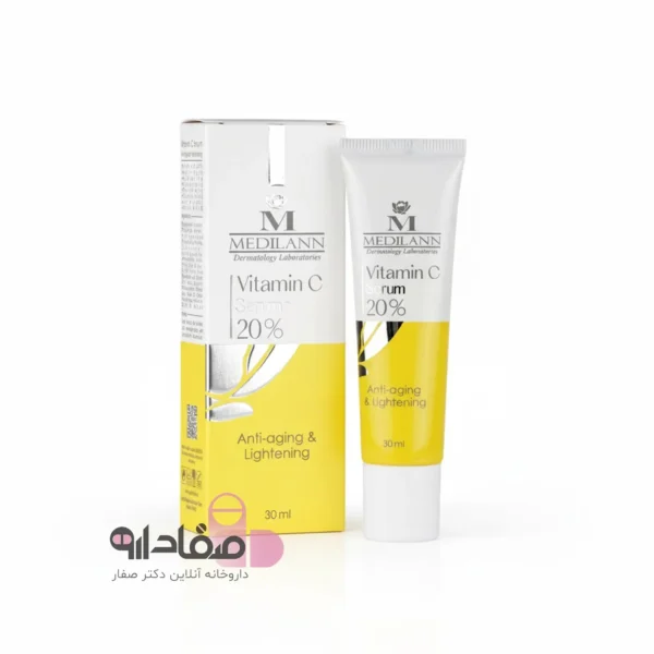 سرم روشن کننده ویتامین سی مدیلن سرم ضد لک و روشن کننده حاوی ۲۰% ویتامین c مدیلن 684653120