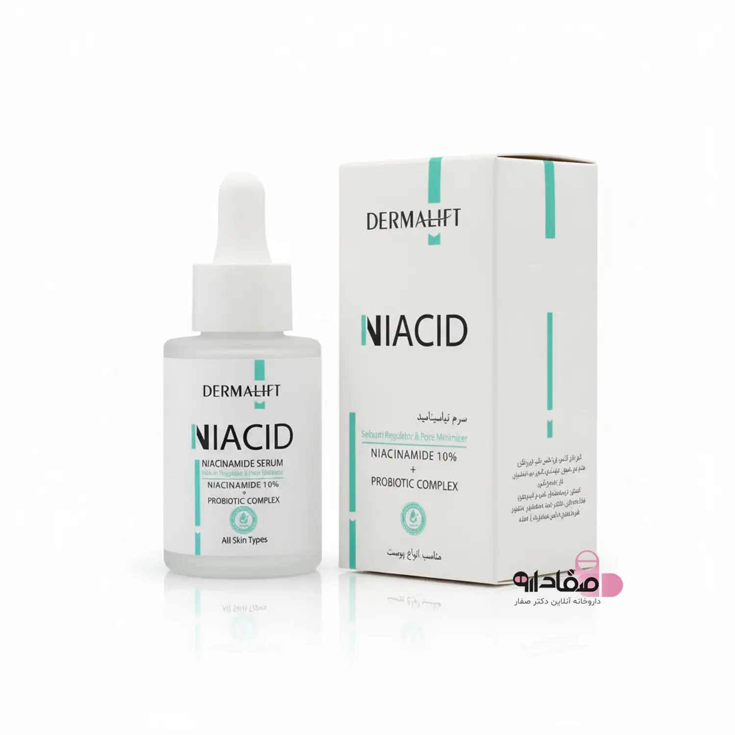 سرم نیاسینامید درمالیفت ۱۰٪ و زینک ۱٪ حجم ۳۰ میل 86545612