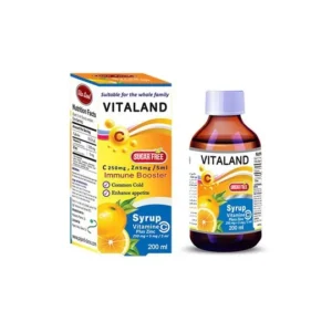 شربت ویتامین C پلاس زینک ویتالند ۲۰۰ میلی‌لیتر | Vitaland Vitamin C Plus Zinc Syrup 200ml