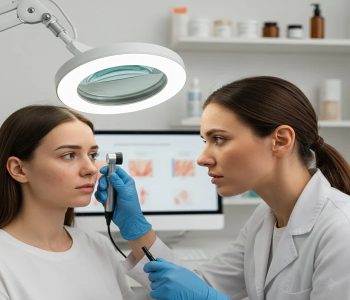 معاینه پوست توسط دکتر 6545321