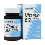 قرص ویتامین ب۱۲ هلث اید ۱۰۰۰ میکروگرم ۵۰ عددی | HealthAid Vitamin B12 1000 mcg Tablets 50pcs